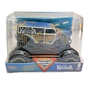 New Monster Jam Big Kahuna Truck 1:24 Spin Master Tiki Surfboard True Metal